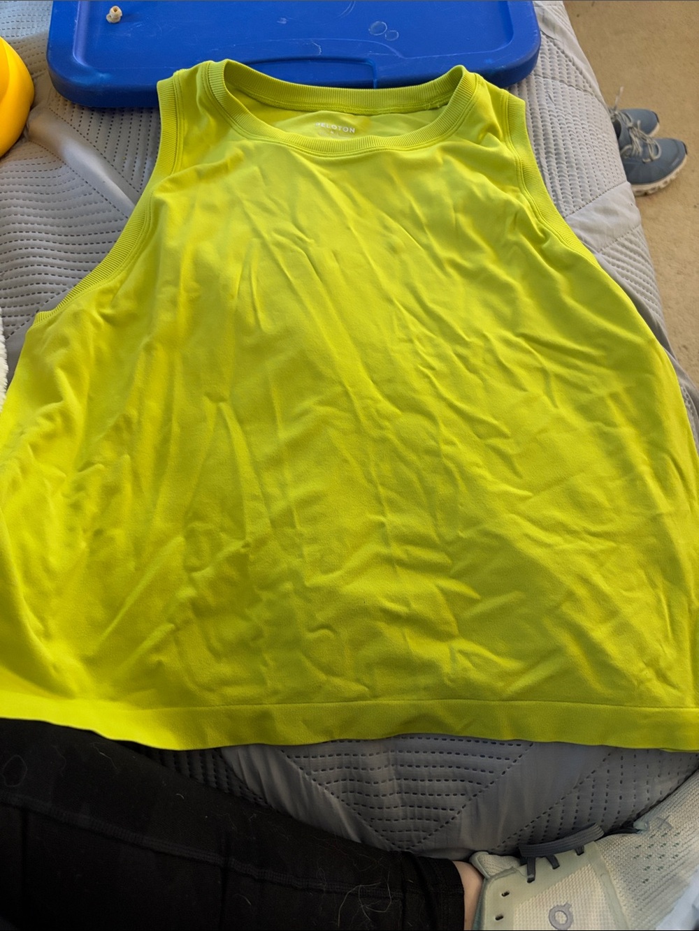 Peloton Neon Yellow Racerback Tank Top